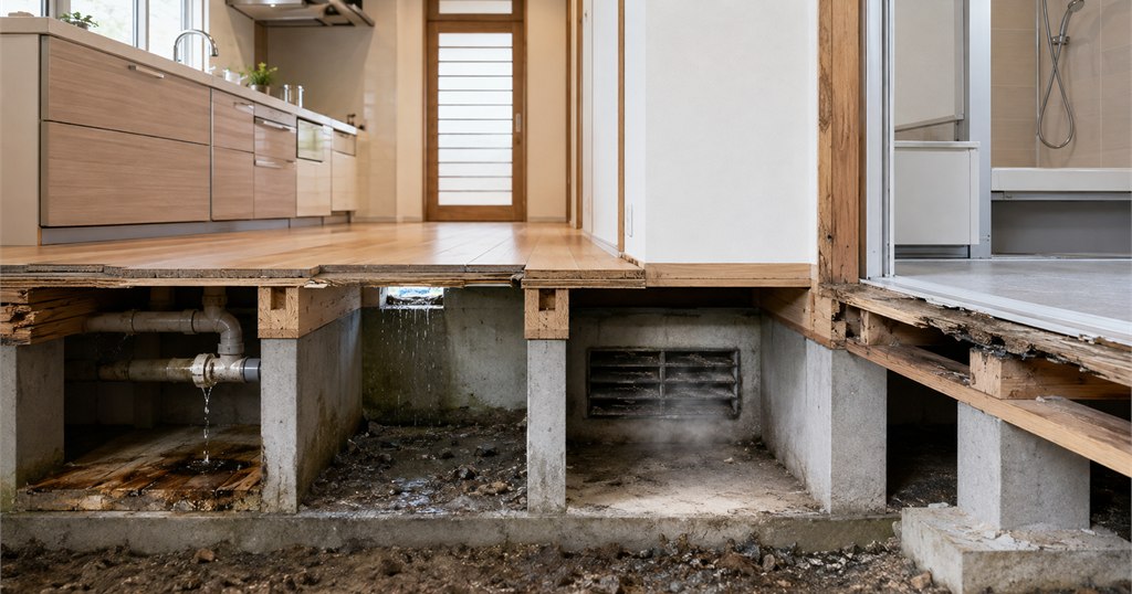 床下が腐食する主な5つの原因